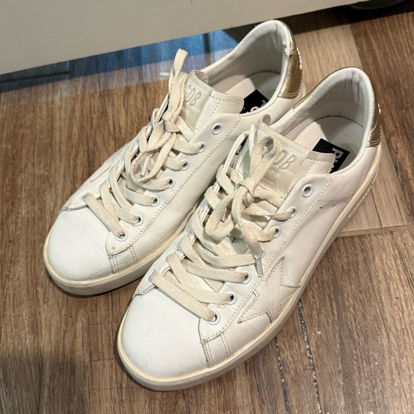 Golden Goose Pure Star Leather Glitter Low Top Sneakers - Picture 3 of 8
